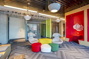 Work from home in our co-working lounge with conference and meeting rooms